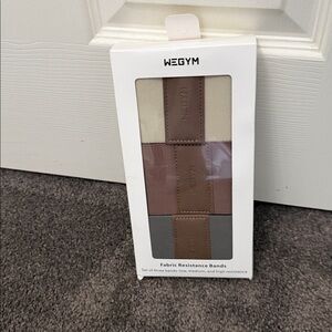 Fabric Resistance Bands Set - Cream, Brown, Gray